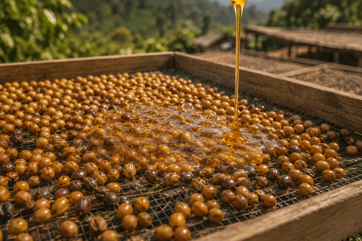 Green coffee beans Gayo Honey Process
